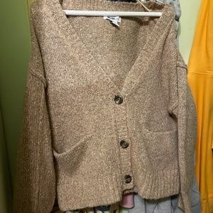William Rast Oversized Beige Cardigan